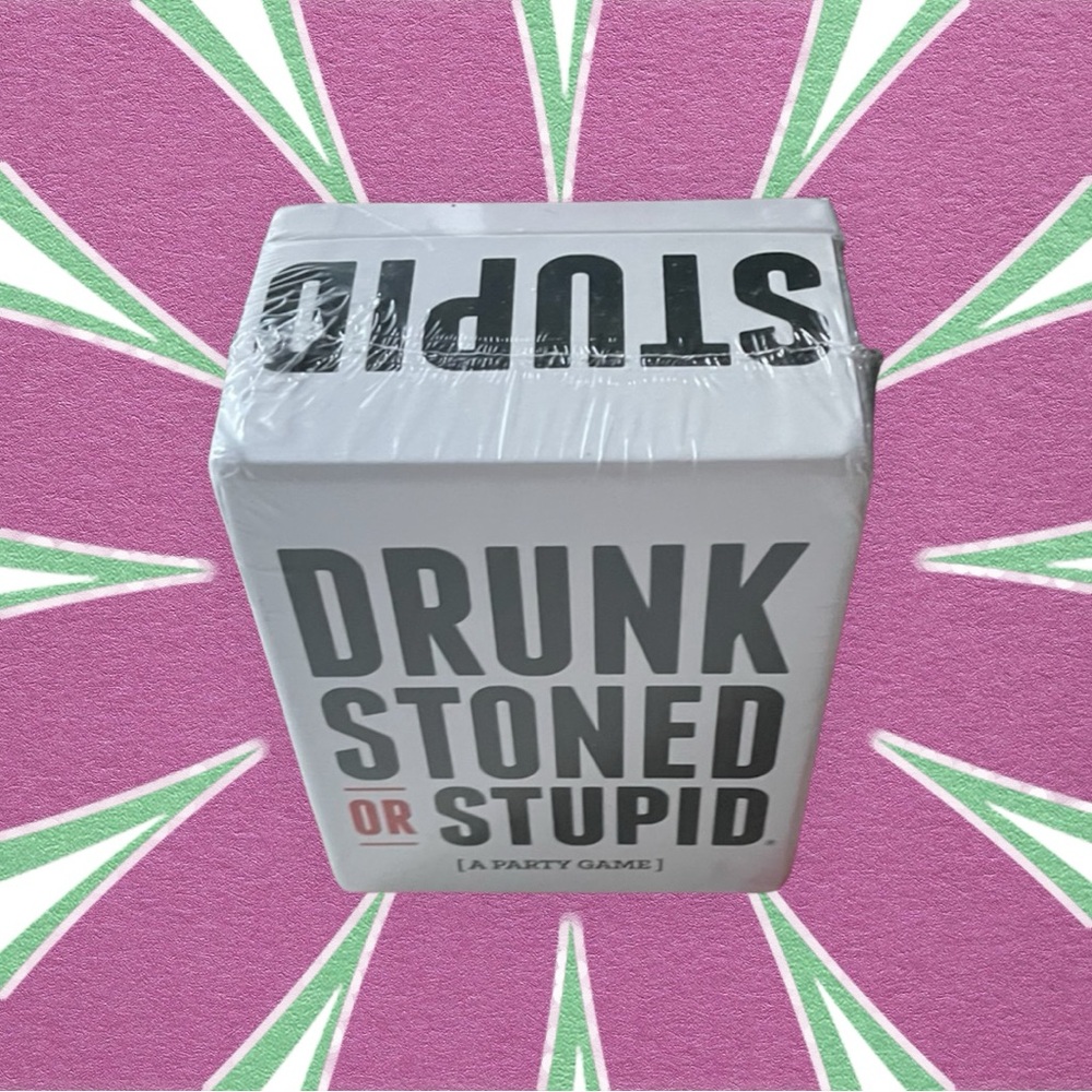 Drunk Stoned or Stupid Hippie Retro Stoners Card Game “A Party Game” NWT